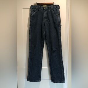 Lee Men's Dungarees Carpenter Dark Blue Relaxed Jeans 30x34